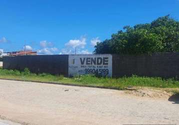 Terreno a venda com 1.127m² na cidade de cabedelo - documentação 100% regular