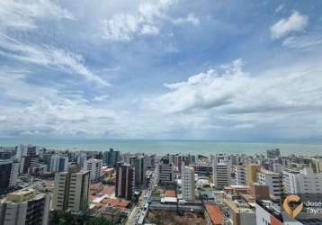 Apartamento com 4 suítes e com vista mar no bairro cabo branco - 213m²