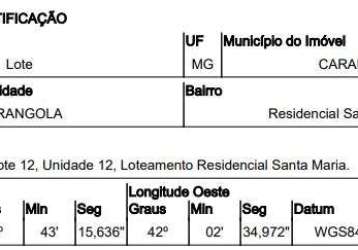 Oportunidade única em carangola - mg | tipo: terreno | negociação: venda direta online  | situação: imóvel