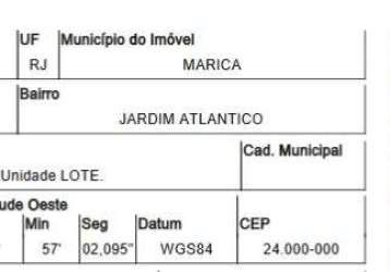 Oportunidade única em marica - rj | tipo: terreno | negociação: venda direta online  | situação: imóvel