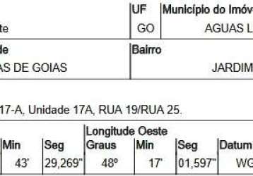 Oportunidade única em aguas lindas de goias - go | tipo: terreno | negociação: venda online  | situação: imóvel