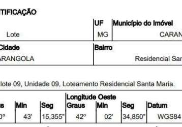 Oportunidade única em carangola - mg | tipo: terreno | negociação: venda direta online  | situação: imóvel