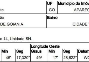 Oportunidade única em aparecida de goiania - go | tipo: terreno | negociação: leilão  | situação: imóvel