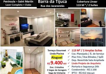 Cob barra da tijuca península saint martin 113m² linear 2