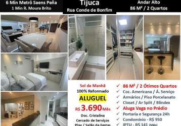 Apto tijuca conde de bonfim 86m²