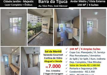 Apto barra da tijuca cidade jardim majestic 144m² 13