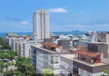 Apartamento alto padrão com sacada gourmet e vista mar, 3 dormitórios sendo 1 suíte, lazer completo no condomínio, lado praia enseada-guarujá/sp.