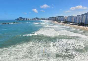 Apartamento alto padrão frente mar, 3 dormitórios sendo 1 suíte, *vista total mar* - pitangueiras-guarujá/sp