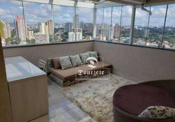 Cobertura com 3 dormitórios à venda, 155 m² por r$ 1.007.000,00 - vila assunção - santo andré/sp