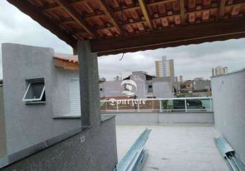 Cobertura com 2 dormitórios à venda, 100 m² por r$ 547.000,01 - vila pires - santo andré/sp