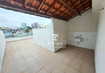 Cobertura com 2 dormitórios para alugar, 90 m² por r$ 2.380,00/mês - vila guiomar - santo andré/sp