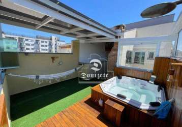 Cobertura com 2 dormitórios à venda, 86 m² por r$ 780.000,00 - santa maria - santo andré/sp