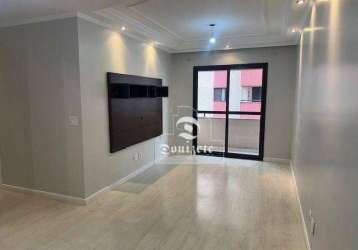 Apartamento com 3 dormitórios e 2 vagas  para alugar, 75 m²  - vila gilda - santo andré/sp