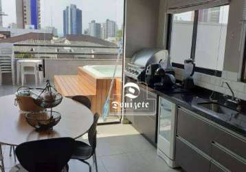 Cobertura com 2 dormitórios à venda, 80 m² por r$ 532.000,00 - jardim - santo andré/sp