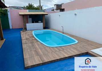 Casa arembepe 3/4 suíte, piscina, área verde - volta do robalo