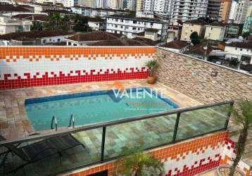 Cobertura com 3 dormitórios à venda, 203 m² por r$ 900.000,00 - vila valença - são vicente/sp