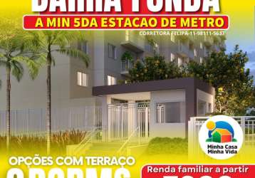 Apartamentos com 1 e 2 dorm. a 5 minutos do metrô barra funda!