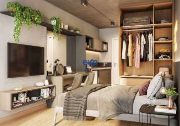 Apartamento com 1 quarto à venda na rockfeller, 476, rebouças, curitiba por r$ 286.000