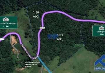 Chácara / sítio com 1 quarto à venda na rodovia entre serras e águas km 11, 11, pedra 11, joanópolis por r$ 1.800.000