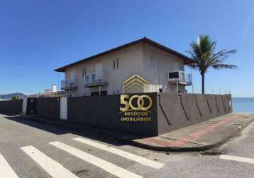 Casa residencial/comercial á venda, de frente para o mar, 350 m² privativos, terreno com 522 m² no balneário do estreito - florianópolis - sc