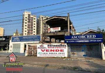 Terreno com galpão à venda na avenida kennedy 187 m² por r$ 1.500.000  tupi  praia grande sp