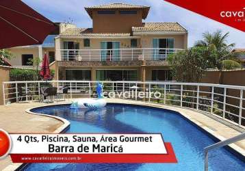 Casa com 4 dormitórios à venda, 261 m² por r$ 1.350.000,00 - barra de maricá - maricá/rj