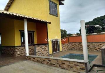 Casa com 4 dormitórios à venda, 190 m² - jacaroá - maricá/rj