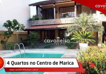 Casa com 4 dormitórios à venda, 292 m² por r$ 1.000.000,00 - centro - maricá/rj