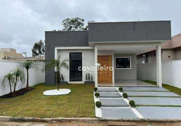 Casa com 3 dormitórios à venda, 105 m² por r$ 490.000,00 - caxito - maricá/rj