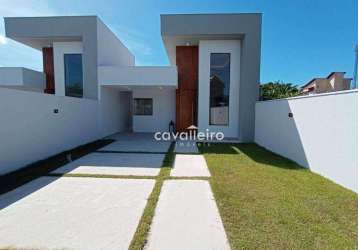 Casa com 3 dormitórios à venda, 106 m² por r$ 645.000,00 - jardim atlântico oeste (itaipuaçu) - maricá/rj