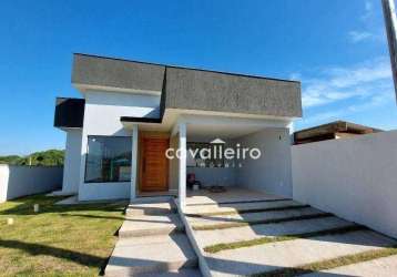 Casa, condomínio dom village, com 3 dormitórios à venda, 110 m² por r$ 450.000 - ubatiba - maricá/rj