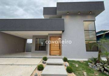 Casa com 3 dormitórios à venda, 135 m² - jardim atlântico central (itaipuaçu) - maricá/rj