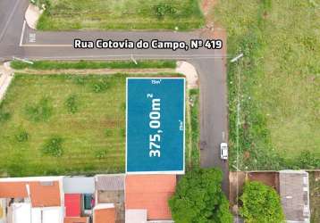 Terreno à venda em maringá, conjunto habitacional sanenge, com 375 m², jardim santa cruz