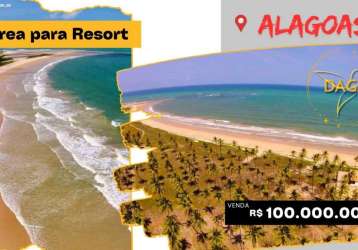 Área resort à venda - maceió/al - frente para o mar