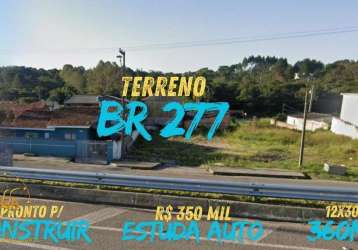 Terreno à venda em curitiba | região metropolitana | br 277 | borda do campo | sjp 360m²