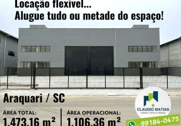 Galpão industrial em araquari para locação