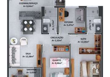 Apartamento com 2 quartos à venda em natal