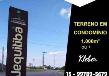 Vendo terreno no condomínio fazenda jequitibá de 1011m².