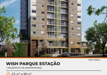 Apartamento, à venda, 2 quartos, wish parque estação, centro - piracicaba