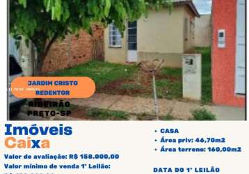 Casa para venda em ribeirão preto, jardim cristo redentor