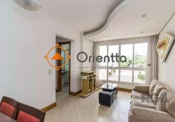 Imobiliária orientta aluga apartamento mobiliado com 62 m² privativos, 02 dormitórios com armários, cama, living mobiliado com sofá, armário, cozinha mobiliada, 1 vaga de garagem.&lt;br&gt;&lt;br&gt;c