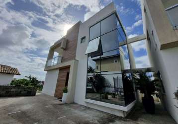 Casa duplex para venda em lauro de freitas, pitangueirs, 4 dormitórios, 3 suítes, 1 banheiro, 2 vagas