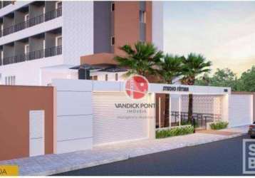 Studio com 1 dormitório à venda, 22 m² por r$ 200.000,00 - fátima - fortaleza/ce