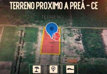 Terreno à venda, 3300 m² por r$ 200.000,00 - praia do prea - cruz/ce