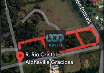 Terreno à venda, 8260 m² por r$ 3.880.000,00 - alphaville graciosa - pinhais/pr