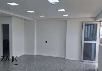 Sala comercial nova para locação, the one jundiaí, 45mts, wc social , varanda