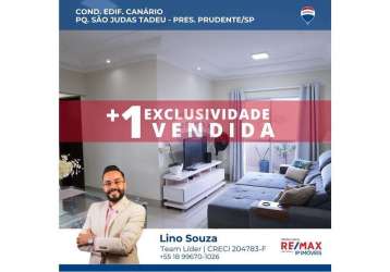 Apartamento para venda em residencial são marcos de 105.39m² com 3 quartos, 1 suite e 2 garagens