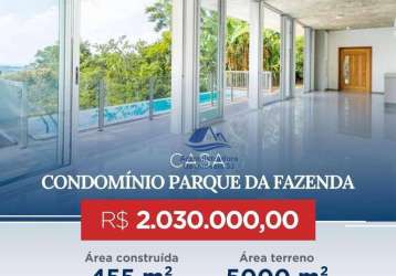 Casa para venda em parque da fazenda de 455.00m² com 5 quartos, 2 suites e 4 garagens