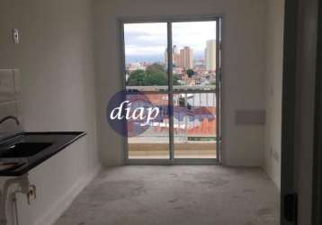 Lindo apartamento com 1 dormitório/suíte, 29 m² com varanda - vista livre para o shopping metrô tucuruvi. o condomínio oferece: quadra, churrasqueira,