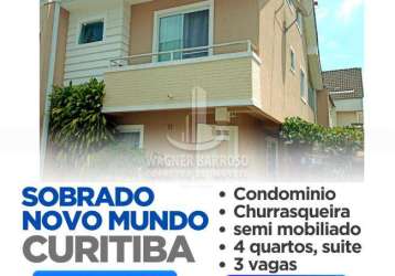 <p>casa em condominio, novo mundo, curitiba, 4 quartos</p>